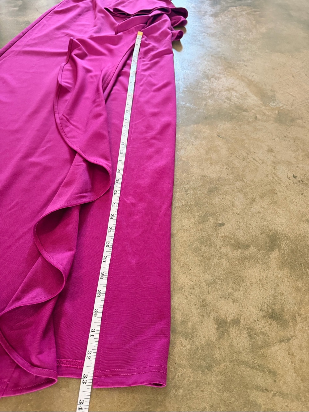 Faeriesty Magenta One Shoulder Ruffle Maxi Dress Size Small - Picture 8 of 16